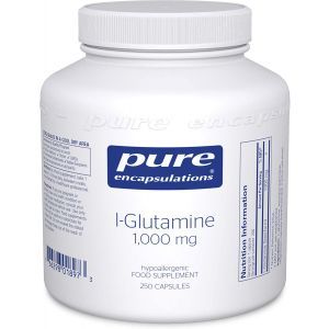 L-глютамин 1000 мг, l-Glutamine 1000 mg, Pure Encapsulations, 250 капсул
