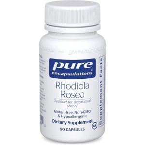 Родіола рожева, Rhodiola Rosea, Pure Encapsulations, для помірного випадкового фізичного стресу і дискомфорту, 90 капсул