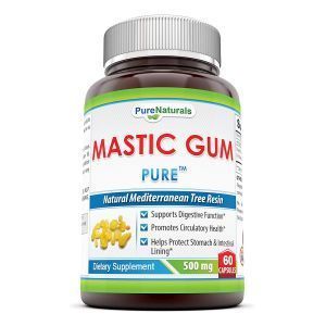 Смола мастикового дерева, Mastic Gum, Pure Naturals, 500 мг, 60 капсул