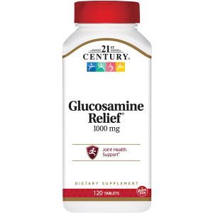 Глюкозамин и кальций, Glucosamine Relief, 21st Century, 1000 мг, 120 таб.