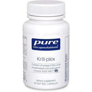 Омега-3 жирні кислоти, фосфоліпіди і антиоксиданти, Krill-plex, Pure Encapsulations, комплекс, 60 капсул