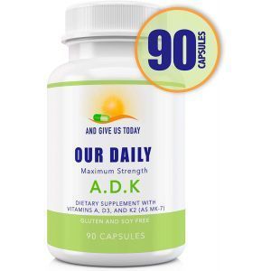 Витамины A1, D3 и K2, ADK, Our Daily Vites, 90 вегетарианских капсул