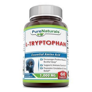L-триптофан, L-Tryptophan, Pure Naturals, 1000 мг, 60 таблеток