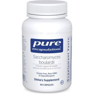 Сахаромицеты Буларди, Saccharomyces Boulardii, Pure Encapsulations, поддержка здоровья микрофлоры кишечника и пищеварения, 60 капсул			
