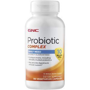 Пробиотики + пребиотики, Probiotic Complex Daily Need, GNC, 10 млрд. КОЕ, 90 вегетарианских капсул