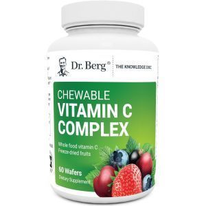 Витамин С, Vitamin C, Dr. Berg’s, жевательный комплекс, 60 жевательных вафель