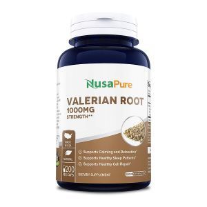 Корень валерианы, Valerian Root, NusaPure, 1000 мг, 200 вегетарианских капсул