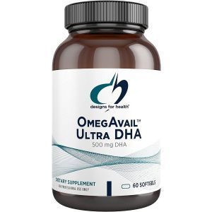 Рыбий жир с высоким содержанием ДГК, OmegAvail Ultra DHA, Designs for Health, 500 мг, 60 гелевых капсул