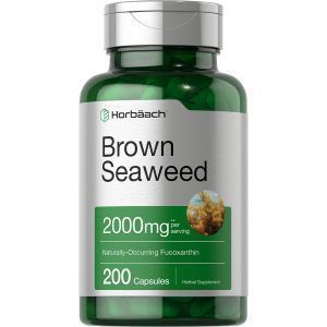 Бурые водоросли, Brown Seaweed, Horbäach, 2000 мг, 200 капсул
