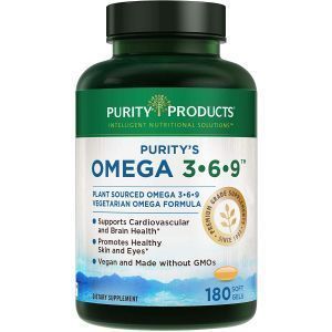 Омега 3-6-9, Omega 3-6-9, Purity Products, для веганов, 180 гелевых капсул