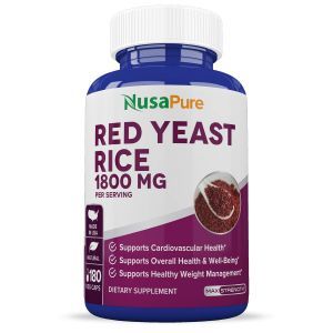 Красный дрожжевой рис, Red Yeast Rice, NusaPure, 1800 мг, 180 вегетарианских капсул