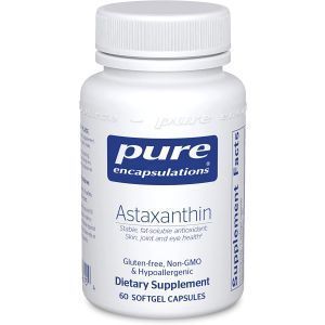 Астаксантин, Astaxanthin, Pure Encapsulations, 60 капсул