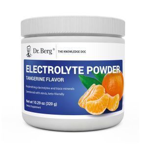 Электролиты, Electrolyte Powder, Dr. Berg's, порошок, вкус мандарина, 318 г
