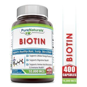 Биотин, Biotin, Pure Naturals, 10000 мкг, 400 капсул