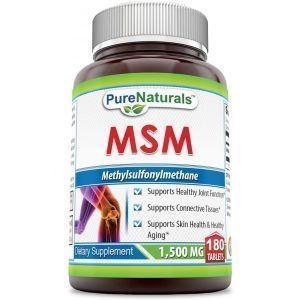 МСМ (метилсульфонилметан), MSM, Pure Naturals, 1500 мг, 180 таблеток