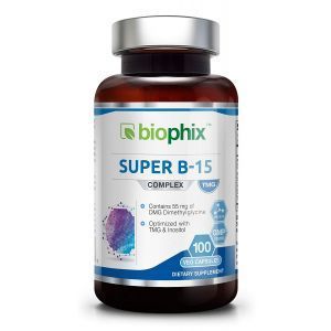 Пангамовая кислота (витамин В15), Super B-15 Complex, Biophix, 100 вегетарианских капсул