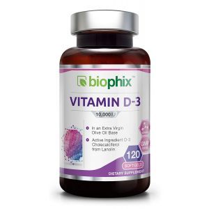 Витамин Д3, Vitamin D3, Biophix, 10000 МЕ, 120 гелевых капсул