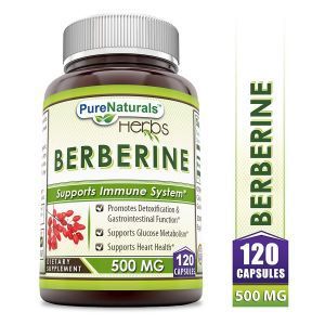 Берберин, Berberine, Pure Naturals, 500 мг, 120 капсул