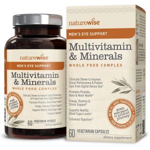 Мультивитамины и минералы для мужчин,  Multivitamin and Minerals with Eye Support, NatureWise, 60 вегетарианских капсул