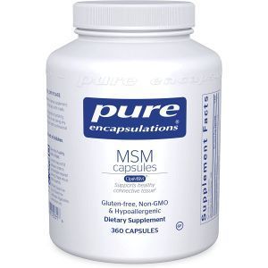 Метилсульфонилметан, MSM, Pure Encapsulations, поддержка здоровья суставов, иммунитета, соединительной ткани и дыхания, 360 капсул