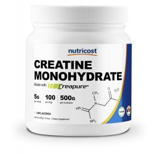 Креатин моногидрат, Creapure Creatine Monohydrate, Nutricost, 500 г