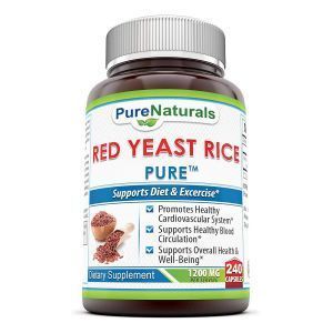 Красный дрожжевой рис, Red Yeast Rice, Pure Naturals, 1200 мг, 240 капсул