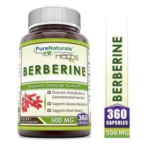 Берберин, Berberine, Pure Naturals, 500 мг, 360 капсул