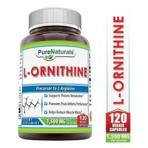 L-орнитин, L-Ornithine, Pure Naturals, 1500 мг, 120 вегетарианских капсул