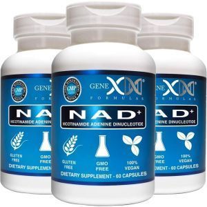 Никотинамид адениндинуклеотид, NAD+, Genex Formulas, 250 мг, 3 банки по 60 капсул
