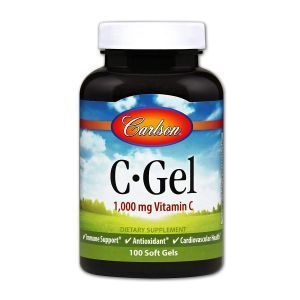 Вітамін C, C-Gel, Carlson Labs, 1000 мг, 100 гелевих капсул