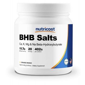 Кетоновые соли, бета-гидроксибутират, BHB Salts, Nutricost, апельсин и манго, 402 грамм