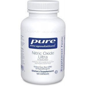 Окись азота ультра, Nitric Oxide Ultra, Pure Encapsulations, поддержка выработки оксида азота, здорового кровотока и здоровья сосудов, 120 капсул