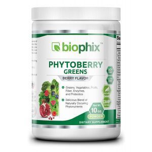Зеленая пища, Phytoberry Greens Superfood, Biophix, порошок, ягодный вкус, 300 г