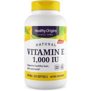 Витамин Е, Vitamin E, Healthy Origins, 1000 МЕ, 120 капсул