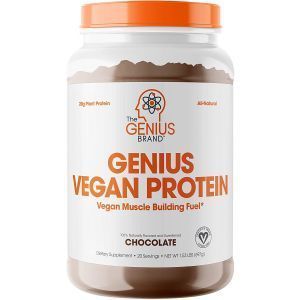 Растительный протеин, Vegan Protein, Genius, для веганов, вкус шоколада, 697 г
