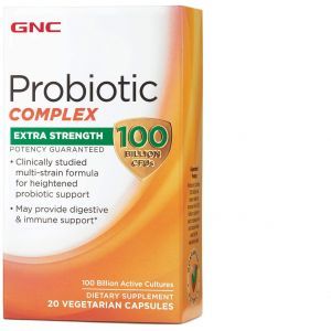 Пробиотический комплекс, Probiotic Complex Extra Strength, GNC, 100 млрд. КОЕ, 20 вегетарианских капсул
