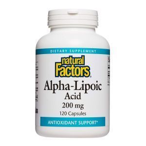 Альфа-липоевая кислота, Alpha-Lipoic Acid, Natural Factors, 200 мг, 120 капсул (Default)