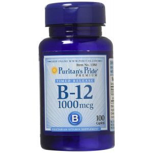 Витамин В-12, Vitamin B-12, Puritan's Pride, 1000 мкг, 100 капсул 