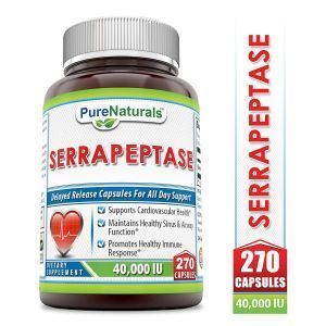 Серрапептаза, Serrapeptase, Pure Naturals, 40 000 МЕ, 270 капсул