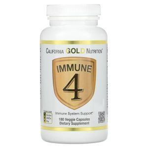 Поддержка иммунной системы, Immune 4 ,California Gold Nutrition, 60 вегетарианских капсул 
