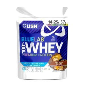 Cывороточный протеин, Blue Lab 100% Whey Premium Protein, USN, премиум-класса, вкус шоколада с карамелью, 476 г