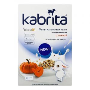 Мультизлаковая каша на основе козьего молока с тыквой, Kabrita, для детей от 6 месяцев, 180 г

