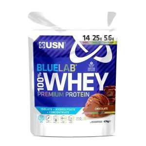Cывороточный протеин, Blue Lab 100% Whey Premium Protein, USN, премиум-класса, вкус шоколада, 476 г