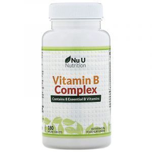 Комплекс витаминов группы В, Vitamin B Complex, Nu U Nutrition, 180 веганских таблеток
