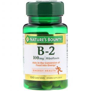 Рибофлавин, Vitamin B-2, Nature's Bounty, 100 мг, 100 таблеток (Default)