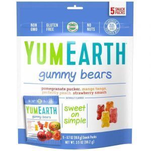 Мармеладні ведмедики, Gummy Bears, YumEarth, асорті, 5 упаковок по 20 г