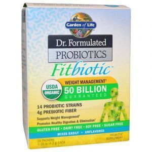 Пробиотики, Fitbiotic, Garden of Life, Dr. Formulated Probiotics, 20 пакетиков по 4,2 г