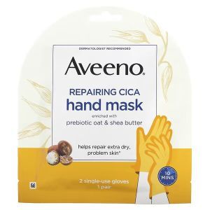 Маска для рук, Hand Mask, Aveeno, восстанавливающая, 2 одноразовые перчатки