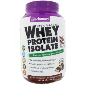 Изолят сывороточного протеина (шоколад), Whey Protein Isolate, Bluebonnet Nutrition, 924 г. (Default)