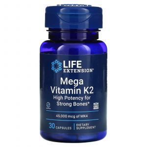 Витамин K2, Mega Vitamin K2, Life Extension, 30 капсул
